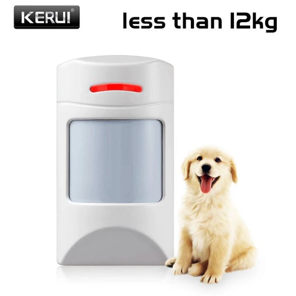 Detector KERUI inalámbrico Petfriendly PetImmune Sensor IR PIR de movimiento respetuoso con los animales menos de 12kg 433MHz Detector de mascotas para sistema de alarma