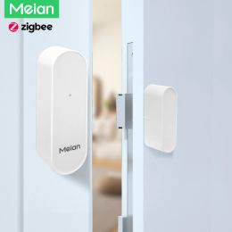 Détecteur Meian Zigbee Door Capteur Tuya Capteur de fenêtre Smart Home Security WiFi Porte de porte Détecteur Sans fil Magnétique ALARM d'ouverture