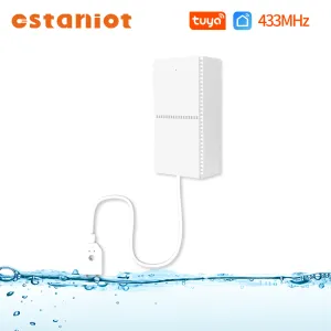 Detector Ostaniot 433 MHz Tuya Waterlekkage Detector Waterlek Sensor Flood Alert Overloop Voor Alarmsysteem Smart Leven APP