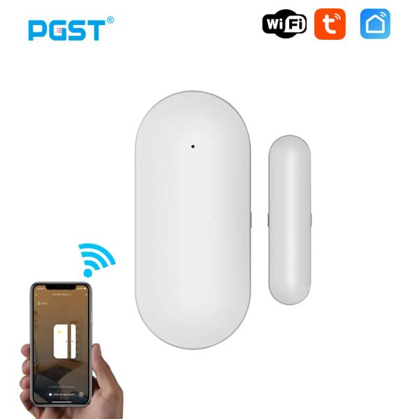 Detector PGST PB69 TUYA Sensor de puerta Tuya Smart Wifi Notificación de la aplicación Ventana Detector de seguridad ALERTA ALERTA DE SEGURIDAD