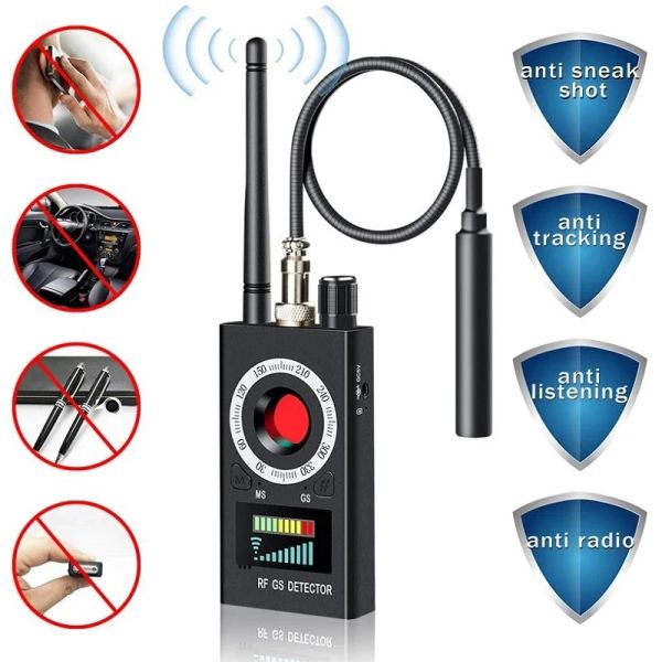 Detector RF SEÑAL CÁMARA OCULTA ANTI SPY Detector El buscador de dispositivos de audición inalámbrica Micro Cam Scan Magnetic GPS Localizador GSM GSM