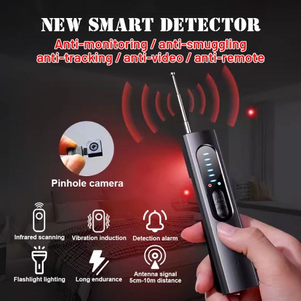 Détecteur Signal Caméra Détecteur Anti GPS Tracker Scanner de signal sans fil magnétique Gadget Anti Pinhole Camara pour Hotel Office Finder