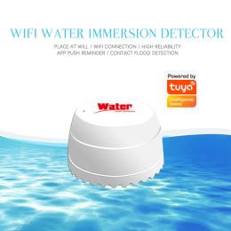 Détecteur Smart Home WiFi Tuya Fuite d'eau Détecteur Capteur d'inondation Réservoir d'eau complète ALARME ALARME SMART LIFE SMART
