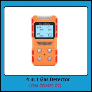 Detector Smart Sensor Multi Gas Monitor USB Oplaadbaar 4 in1 CH4 CO H2S O2 Vergiftiging Voorkomen Detectoren Tester Sensor Professioneel Alarm