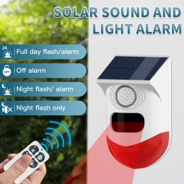 Detector Solar Lighting van PIR -bewegingssensor, draadloze infrarood spraakbeveiligingswaarschuwingen, IP65 waterdicht, villa's, boerderij, externe alarm