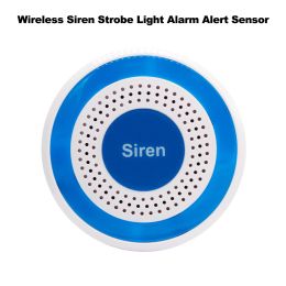 Détecteur Taiboan Wireless 433MHz Sirène stroboscope d'alarme de lumière Alerte Capteur 85db Horche d'alarme intérieure pour 433 MHz Home GSM Security Alarm System