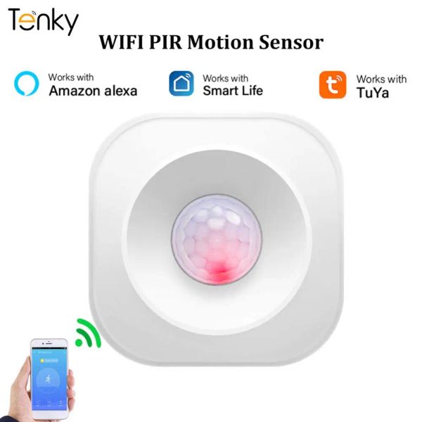 Détecteur Tenky WiFi Capteur du corps humain Mouvement de corps intelligent sans fil Capteur de mouvement de mouvement infrarouge Détecteur de détecteur pour Tuya Smart Life App