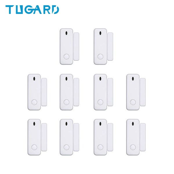 Détecteur TUGARD D10 Mini Fenêtre de la fenêtre Capteur d'alarme de porte 433MHz Accessoires d'interrupteur de verrouillage de porte sans fil pour l'hôte de l'alarme de sécurité