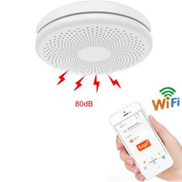 Detector Tuya APP Wifi Alarma Protección contra incendios Detector de fugas de humo Sensor de monóxido de carbono CO Warner Dispositivo inteligente independiente a prueba de fuego para el hogar
