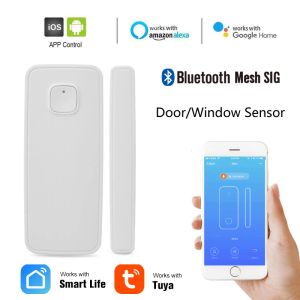 Détecteur Tuya Bluetooth Mesh Sig Door Window Contact Contacteur Détecteur Smart Home Security Wireless Wireless Alarm Alarm App Push