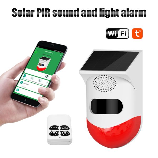 Détecteur Tuya PIR capteur de mouvement intelligent sans fil extérieur panneau solaire alimenté Mini détecteur infrarouge système d'alarme WiFi capteur de corps humain