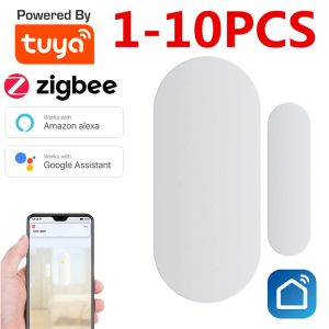 Detector Tuya Smart Zigbee Door Windows Sensor Home Beveiligingsdetector Zigbee Hub Nood nodig app Remote Control Alarm Support Alexa Google Home