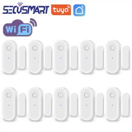 Detector Tuya Wifi Drzwi Okno Detektor Otwarty/Colse Czujnik Drzwi App Pilot Kompatybilny Z Alexa Google Home