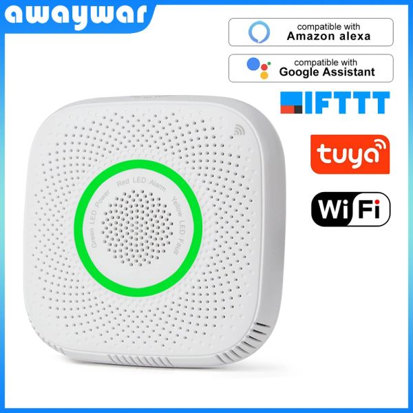 Détecteur Tuya WiFi Gas LPG Capteur de fuite d'alarme Fire Sécurité Détecteur CONTRÔLER SMART HOME SAFECTY DE FEAKE CAPTEUR