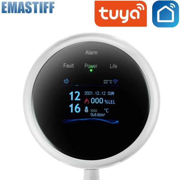 Detector Tuya Wifi Gas LPG Sensor de fuga Alarma Seguridad de incendios Control de aplicaciones Seguridad SEGURO Smart Home Sensor Support Smart Life App