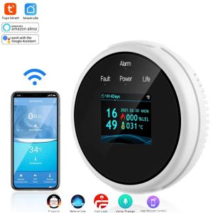 Détecteur Tuya WiFi Natural Gas Fake Detecteur Détecteur LPG Fuite Capteur avec une protection de sécurité d'alarme solide Google Alexa Smart Home Life