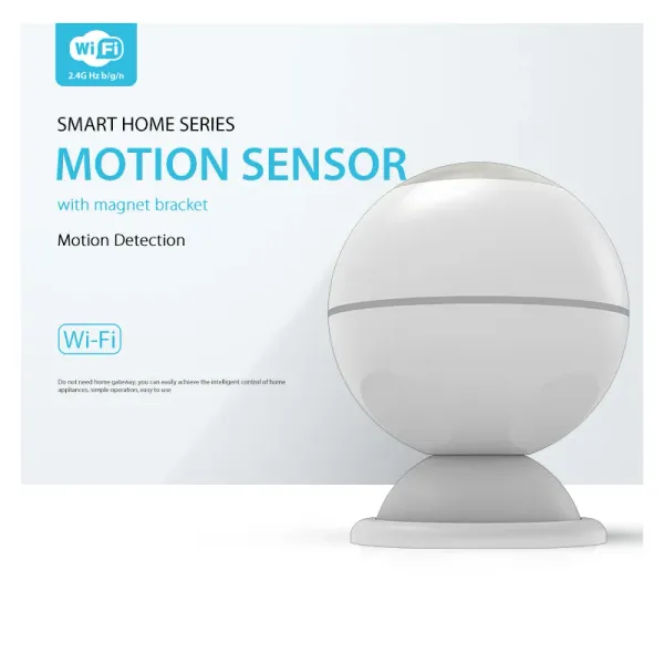 Détecteur Tuya WiFi Pir Motion Sensor Work avec Alexa Google Assistant Wireless Smart Motion Motion Motion Movement Security Alarm Sensor