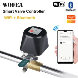 Détecteur Tuya WiFi Smart Manipulateur Zigbee Valve Contrôleur Bluetooth pour le gaz d'eau Auto Arrêt sur le support Alexa Google Home SmartLife