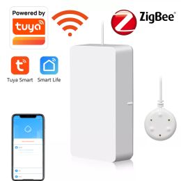 Détecteur Tuya WiFi Fuite d'eau Alarme WiFi WiFi Fuite de fuite Détecteur Fond Alerte de sécurité Système d'alarme de sécurité Tuya Smart