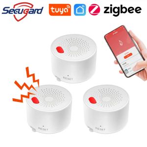 Detector Tuya Zigbee Gas Detector Natural Gas Lekkage Sensor 70DB Sound Alarm LPG LEAK DETECTORS App Control Smart Home Security Alarm