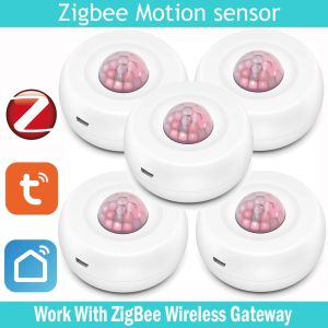 Detector Tuya Zigbee Human Body Pir Sensor de movimiento Smart Life App Remote Check Sensores de seguridad para el hogar Smart para Alexa Google Home