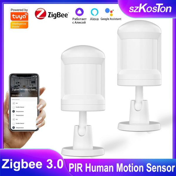 Detector Tuya Zigbee Pir Motion Sensor Movimiento Detector Alarma Aplicación Smart Life Aplicación Wireless Home Security Protection Trabajo con Alexa Google P1