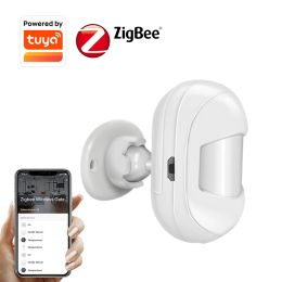 Detector Tuya Zigbee Smart PIR Motion Sensor incorporado Batería Infrarrojo Pasivo Detector Seguridad Sensor de alarma de ladrones Smart Life App