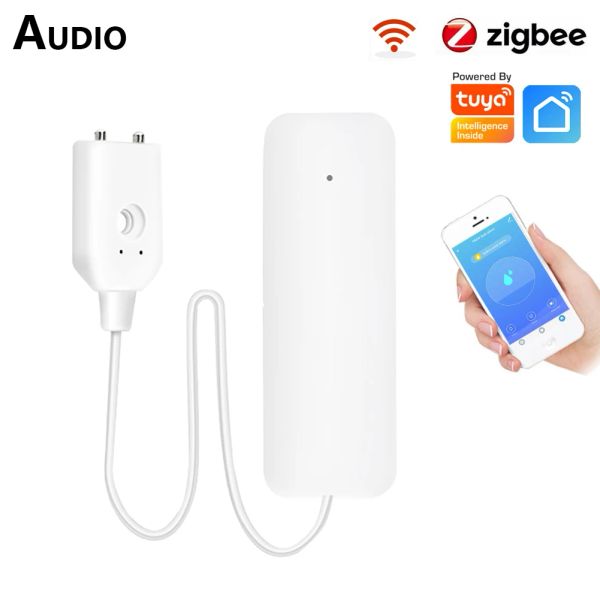 Détecteur Tuya Zigbee Capteur de fuite d'eau Détecteur Wifi WiFi Flood Water Deakage Alarm Detection Device Smart Home Security Protection System