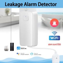 Détecteur Capteur de fuite d'eau Wifi WiFi en temps réel Alarme d'alarme Eaute de fuite Détecteur Alerte Alerte Smart Home pour salle de bain pour cuisine