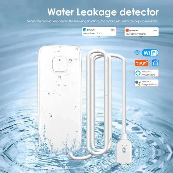 Detector Nivel de agua Fuga WiFi Fugas de agua Sensor de agua El sistema de seguridad del desbordamiento de alarma del detector