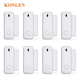 Detector Wireless Door Window Sensor Detector Magnetic Contact Open Entry Alert 433Mhz for KONLEN Smart 2G/ 4G Security Alarm System