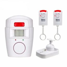 Détecteur Mini alarme à distance contrôlée à distance avec un détecteur de capteur de mouvement infrarouge IR 105 dB Sirène forte pour la sécurité à domicile Antitheft