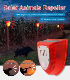 Detector con detectores de movimiento estroboscópicos con infrarrojos solares sólidos y livianos Alerta de seguridad independiente, adecuado para el jardín de la granja familiar