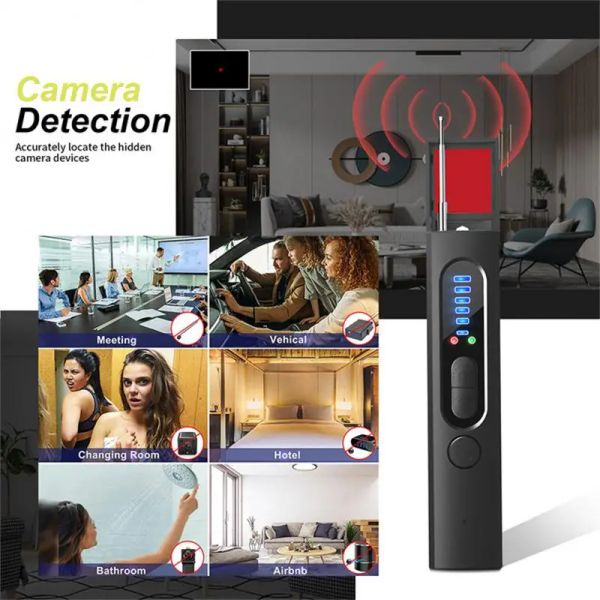 Détecteur x13 Caméra complète Caméra Hidden Finder Anti Spy Bug Disvice d'écoute GPS Tracker RF Scanner de signaux sans fil Home Office Office Détecteur