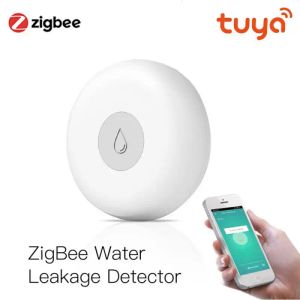 Detector Zigbee Water Lekdetector Tuya Flood Sensor Tank Volledig water Kindium Alarm app Remote Monitoring Overloop Beveiliging Smart Home