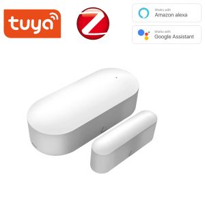 Detector Zigbee Window Door Sensor Zonder batterijwerk met Alexa Google Home Assistant Tuya Smart Life Vereist Zigbee Hub Gateway Secu