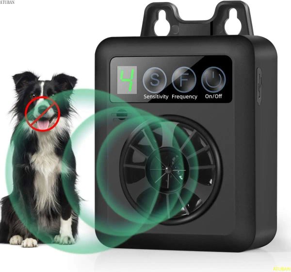 Dispositif anti-aboiement ATUBAN, contrôle des aboiements de chien, outil de formation du comportement des animaux de compagnie à ultrasons rechargeable pour presque les chiens