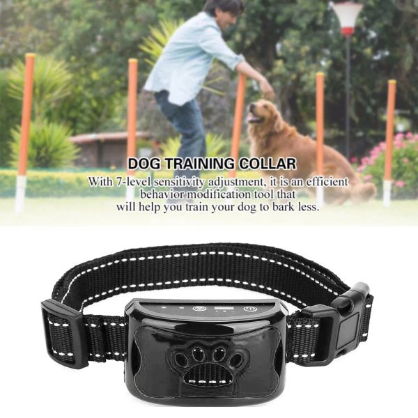 Demiros nuevos USB Recargable Dogs Collar de entrenamiento Ultrasonic Pet Dog Anti ladridos Deje de ladrar dispositivos de collar impermeable