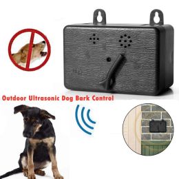 Dispositif anti-aboiement ultrasonique étanche pour l'extérieur, puissant contrôle des aboiements des chiens de compagnie, outils de silencieux sonique, accessoires d'entraînement pour chiens