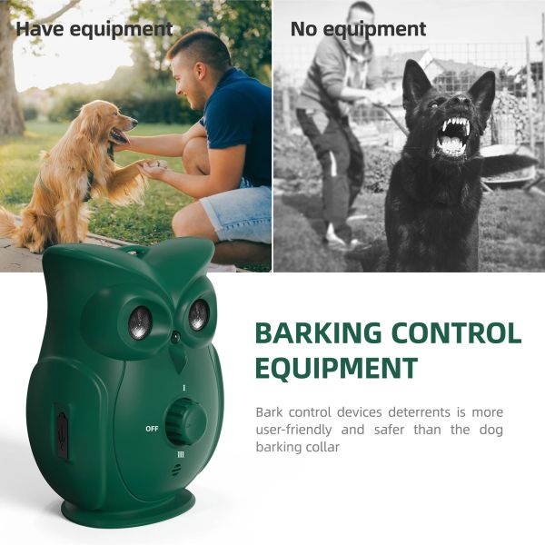 Dissuasifs pour animaux de compagnie Repeller Ultrasonic Bark Suppressor Outdoor Dog Repeller Antinise Antibarking Dog Training Device Sonic Silencer Tool