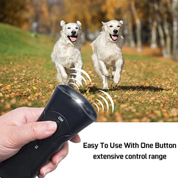 Dispositivos disuasorios Equipo ultrasónico de entrenamiento antiladridos para perros Dispositivo de control de ladridos Entrenador electrónico con clicker para caminar Comportamiento agresivo