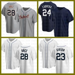 Maillot de baseball Javier Baez 2022 Miguel Cabrera Kirk Gibson Tucker Barnhart Jacoby Jones Dustin Garneau Jake Rogers Jonathan Schoop Eric Haase Harold Castro