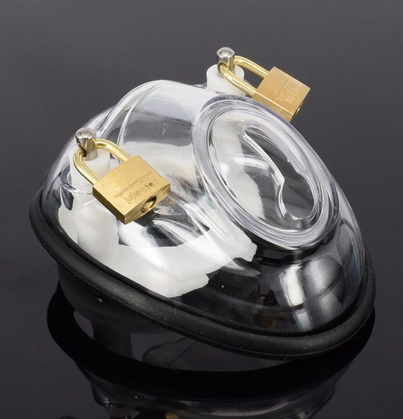 Dispositivo CB Plastic Clear Lucite Bowl Cinturón Bloqueo de pene para hombres Bondage Cock Cage Sex Products Mejor calidad