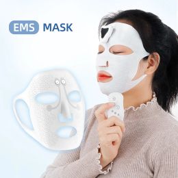 Dispositif électronique EMS masque Facial visage levage Vibration masseur visage minceur levage masque de Massage Anti-rides masque supprimer œdème