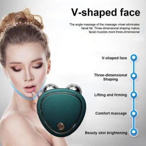 Apparaat EMS Gezicht Lifting Machine Facial Massager Microstroom Roller Huidverstrakking Verjonging Schoonheid Opladen Facial Anti Rimpel