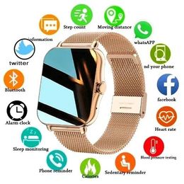 Appareils 2022 nouvelle montre intelligente hommes femmes cadeau Sport Fitness santé moniteur de fréquence cardiaque Bluetooth numérique Smartwatch montre-bracelet