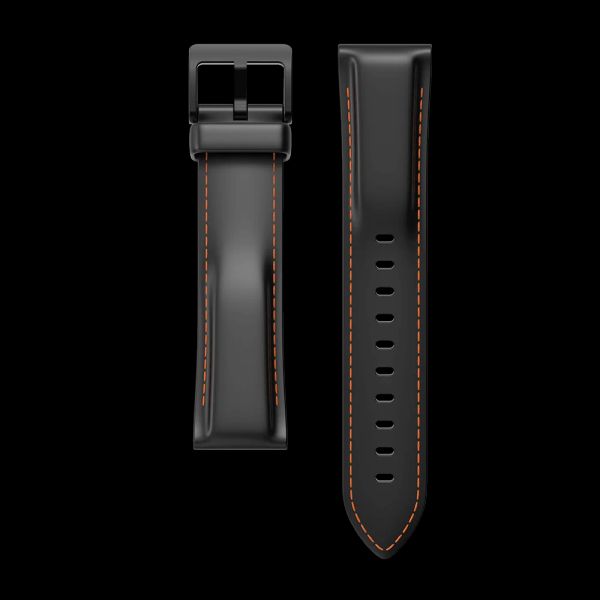 Dispositifs 22 mm Brotte de silicone noir d'origine pour Ticwatch Pro 3 STRAP DE REMPLACEMENT TICWATCH OFFICIEL