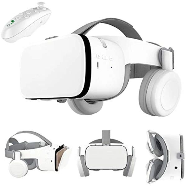 Dispositivos Auriculares de realidad virtual 3D VR, gafas VR con auriculares Bluetooth para iPhone Samsung Galaxy Cellphone