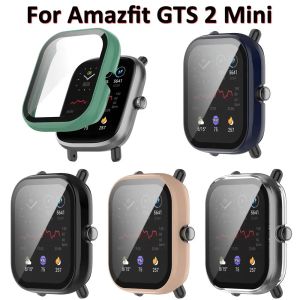 Apparaten Accessoires Bescherming Cover Cover Tempered Glass PC -scherm Protector Case+Film voor Amazfit GTS 2 Mini