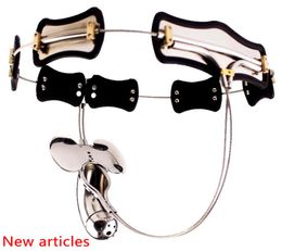 Apparaten riem met Model-T Lock Cock Cage BDSM Sex Toys for Men Gay Penis Stainless Steel Restraint Adult Games4317793